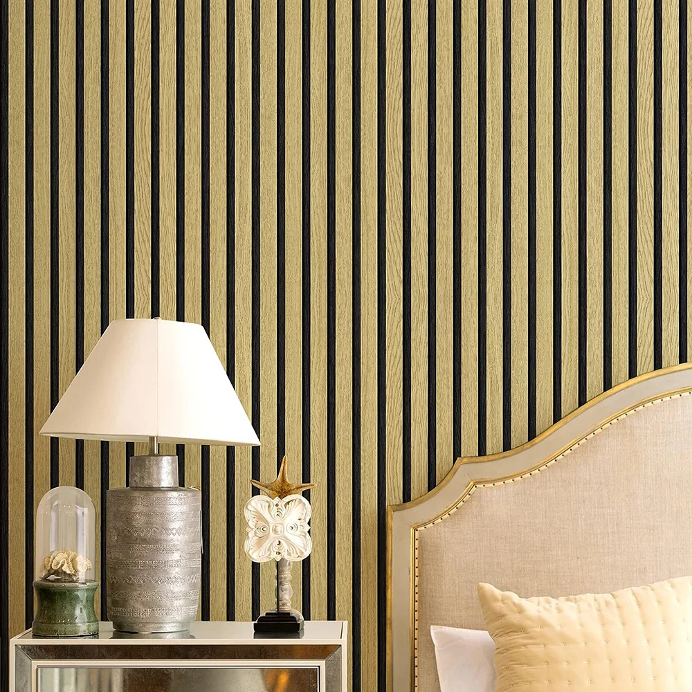 Wood Grain Striped Wallpaper Stick