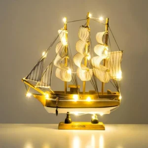 Sailing Boat Table Light String For Home Office